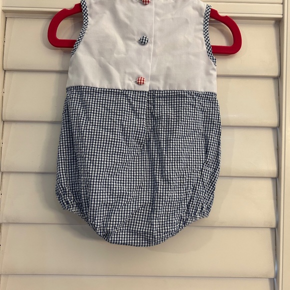 Zuccini Kids Red/White/Blue Onesie Size 3M Unisex ~ Summer ~ Holiday! - Picture 2 of 4